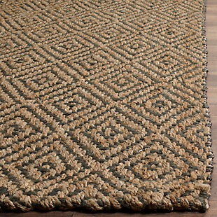 Think coastal living and casual beach house style with rugs so classic they'll even work in the city. Safavieh's natural fiber rugs are soft underfoot, textural, natural in color and woven of sustainably harvested sisal and sea grass, or biodegradable jute fibers twice-washed for unrivaled softness and beauty.Handwoven | Made of 100% jute | Imported