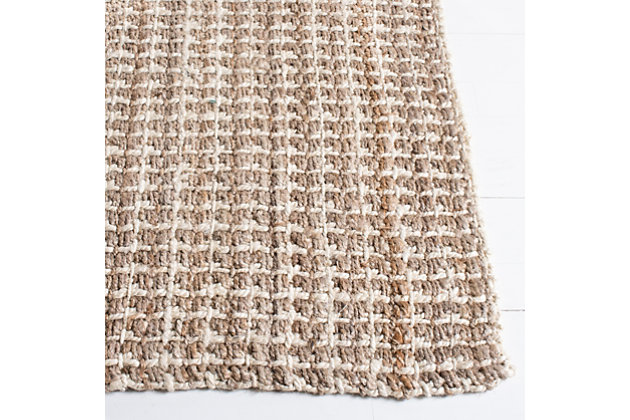 The Natural Fiber Rug Collection features an extensive selection of jute rugs, sisal rugs and other eco-friendly rugs made from innately soft and durable natural fiber yarns. Subtle, organic patterns are created by a dense sisal weave and accentuated in engaging colors and craft-inspired textures. Many designs made with non-slip or cotton backing for cushioned support. Hand-loomed construction | Made of 100% jute | Imported