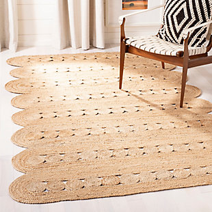 Think coastal living and casual beach house style with rugs so classic they'll even work in the city. Safavieh's natural fiber rugs are soft underfoot, textural, natural in color and woven of sustainably harvested sisal and sea grass, or biodegradable jute fibers twice-washed for unrivaled softness and beauty.Handwoven | Made of 100% jute pile | Imported