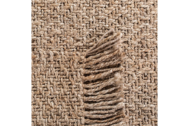 The Natural Fiber Rug Collection features an extensive selection of jute rugs, sisal rugs and other eco-friendly rugs made from innately soft and durable natural fiber yarns. Subtle, organic patterns are created by a dense sisal weave and accentuated in engaging colors and craft-inspired textures. Many designs made with non-slip or cotton bac for cushioned support. Handwoven construction | Made of 100% jute | Imported