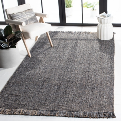 Safavieh Natural Fiber 5' x 8' Area Rug, Charcoal/Natural, large