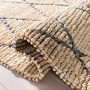 The Natural Fiber Rug Collection features an extensive selection of jute rugs, sisal rugs and other eco-friendly rugs made from innately soft and durable natural fiber yarns. Subtle, organic patterns are created by a dense sisal weave and accentuated in engaging colors and craft-inspired textures. Many designs made with non-slip or cotton backing for cushioned support. Handwoven construction | Made of 85% jute, 15% cotton | Imported