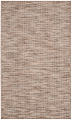 Nourison Positano 3' X 5' Beige Solid Indoor/outdoor Rug, Beige, large