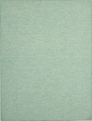Nourison Nourison Positano 7' x 10' Blue/Green Modern Indoor/Outdoor Rug, Blue/Green, large
