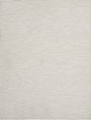 Nourison Positano 6' X 9' Light Gray Brushstroke Indoor/outdoor Rug, Light Gray, large