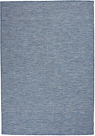 Nourison Positano 4' x 6' Navy Blue Brushstroke Indoor/Outdoor Rug, Navy Blue, large
