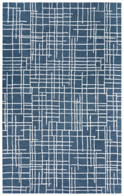 Rizzy Home Classic 5' x 7'6" Hand Tufted Area Rug, Blue, large