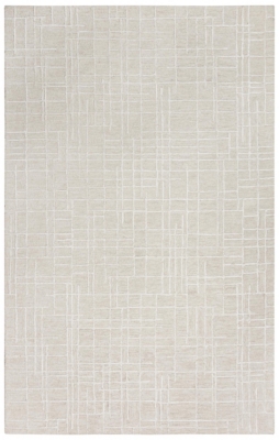 Rizzy Home Classic 5' x 7'6" Hand Tufted Area Rug, Ivory, large