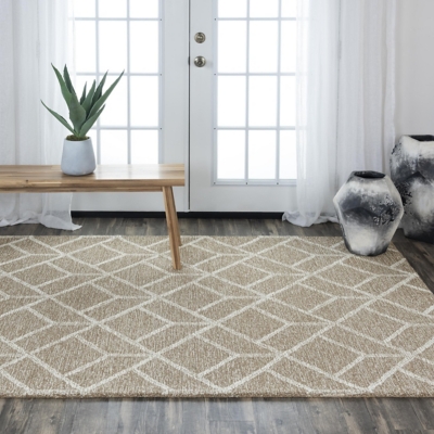 Rizzy Home Avondale 7'9" x 9'9" Tufted Area Rug, Brown, large