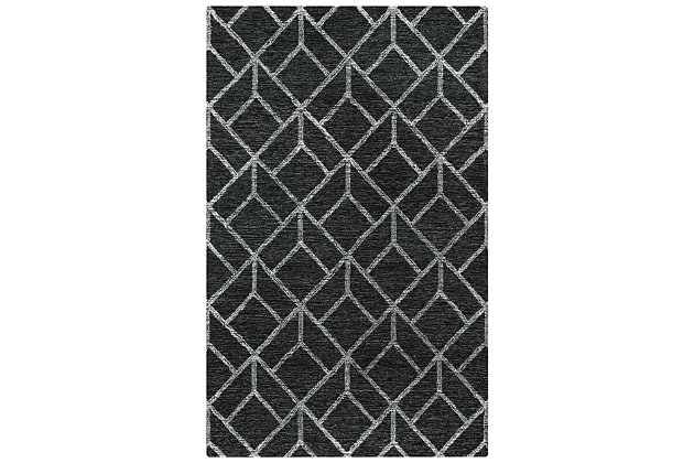 Part of the Avondale collection, this medium-size area rug is inspired by tile patterns that have graced palaces around the globe for centuries. Hand-tufted by skilled artisans using a mix of blended wools, the rug brings a fresh look of sophistication to your home. The alluring symmetrical design and custom colors add subtle textures and patterns to any room and will become the focal point of your space. Soft and sumptuous underfoot, this beautiful rug will retain its color and look year after year.100% Wool | Hand Tufted | Unique designs | Exclusive design