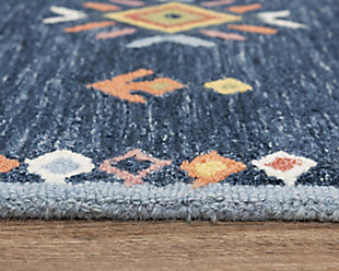 Inspired by the distinctive styling of Native American art and textiles, the Catawba collection sets a tone that reflects timeless character. The rugs are handmade by master craftsmen, offering beauty and durability at a great price. The Catawba collection is rich in tactile appeal, with luxurious comfort and a versatility that blends with a variety of decors. This medium-size area rug is hand-crafted of soft blended wool that has been dyed in a large range of rich colors.100% Wool | Hand Tufted | Unique designs | Exclusive design