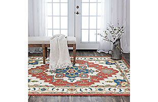 Rizzy Home Conley 5' x 7'6" Tufted Area Rug, Red, rollover