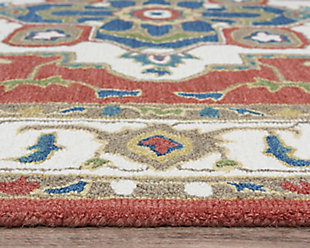 The Conley collection takes texture and dimension to a whole new level. Hand-tufted using premium wool, the traditional and uniquely colored designs make a dramatic statement in any setting. These area rugs combine different dying techniques using on-trend colors, different yarn thicknesses, high and low cut piles (and loop pile where it’s called for). This medium-size area rug provides high fashion looks at a very affordable price. 100% Wool | Hand Tufted | Unique designs | Exclusive design