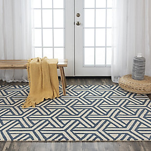 Rizzy Home Ellis 5' x 7'6" Tufted Area Rug, Blue, rollover