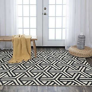 Rizzy Home Ellis 7'9" x 9'9" Tufted Area Rug, Black, rollover