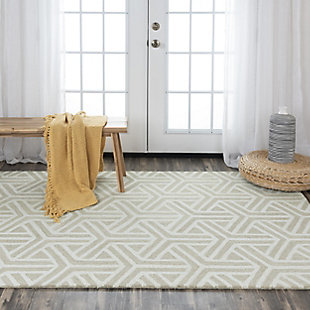 Each area rug in the Ellis collection is hand-tufted by a skilled artisan who has mastered the craft over the course of a lifetime. Constructed of 100% wool with a cotton and latex backing, these rugs are sure to endure years of use and provide years of enjoyment. The serene palate enhances the hand-trimmed edges to give this rug an elegant look and feel. Luxurious to the touch, this medium-size area rug features depth and dimension that takes your breath away. 100% Wool | Hand Tufted | Unique designs | Exclusive design