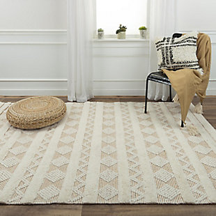 Rizzy Home Kerala 7'9" x 9'9" Hand Woven Area Rug, Beige, rollover
