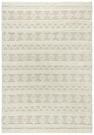 Rizzy Home Kerala 7'9" x 9'9" Hand Woven Area Rug, Beige, large