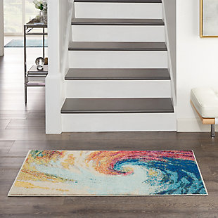 Nourison Celestial 2'2" X 3'9" Wave Abstract Rug, Wave, rollover