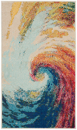 Nourison Celestial 2'2" X 3'9" Wave Abstract Rug, Wave, large