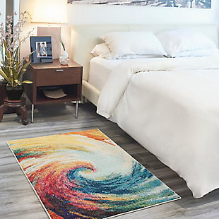 Nourison Celestial 3' X 5' Wave Abstract Rug, Wave, rollover