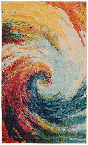 Nourison Celestial 3' X 5' Wave Abstract Rug, Wave, large