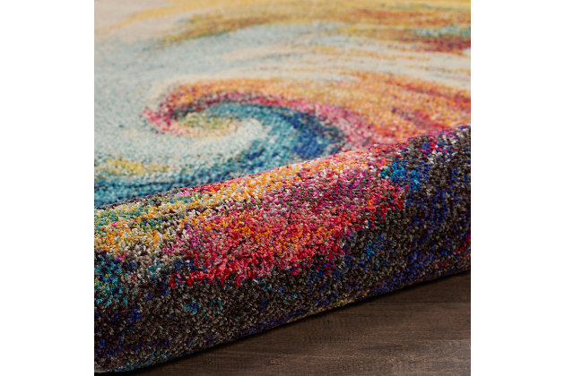 Modern marvel. Live life on the cutting edge with this decidedly modern area rug. Hand-carved detailing, rich color saturation and a bold and brilliant design make it a fearless statement piece.Made of polypropylene | Machine woven | Latex bac; rug pad recommended | Imported | Spot clean