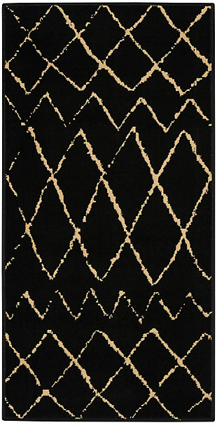 Nourison Grafix 2' X 4' Tribal Rug, Black, large