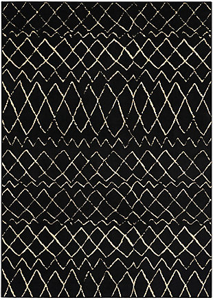 Nourison Grafix 6' X 9' All-over Design Rug, Black, large