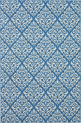 Nourison Grafix 6' x 9' All-over Design Rug, Blue, large