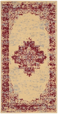 Nourison Nourison Grafix 2' x 4' Cream/Red Vintage Indoor Rug, Cream/Red, large