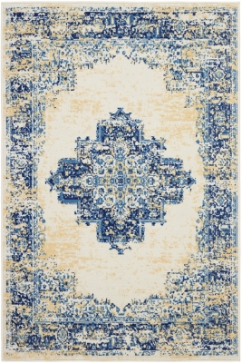 Nourison Grafix 3'9" x 5'9" Center Medallion Rug, White, large