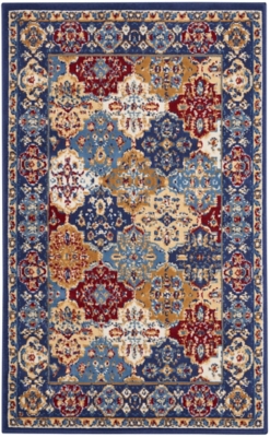 Nourison Nourison Grafix 3' x 5' Multicolor Bohemian Indoor Rug, Multi, large