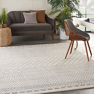 Nourison Passion 6'7" X 9'6" Geometric Rug, Ivory/Gray, rollover