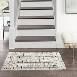 Nourison Quarry 2'2" X 3'9" Abstract Rug, Ivory/Gray, rollover