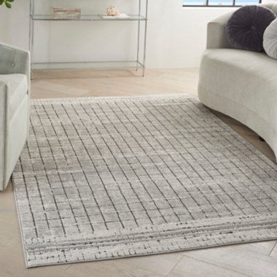 Nourison Quarry 5'3" X 7'3" Abstract Rug, Ivory/Gray, large