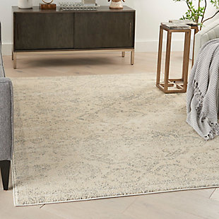 Nourison Tranquil 6' X 9' All-over Design Rug, Beige/Gray, rollover