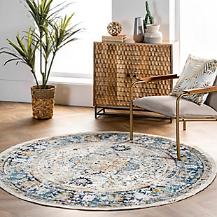 nuLOOM Ainsley Fading Token 6' x 6' Rug, Blue, rollover