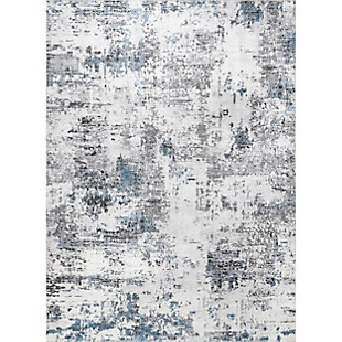 nuLOOM Dali Machine Washable Modern Abstract 4' x 6' Rug, Gray, large