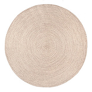 nuLOOM Braided Lefebvre Outdoor 5' x 5' Rug, Tan, large