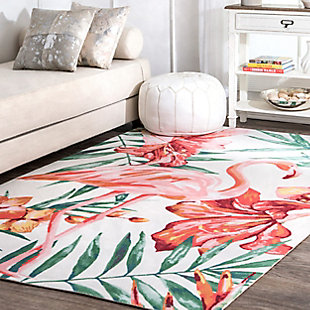 nuLOOM Contemporary Floral Stephanie 6' x 6' Rug, Multi, rollover