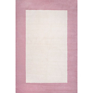 nuLOOM Hand Tufted Paine 5' x 7' Rug, Baby Pink, large