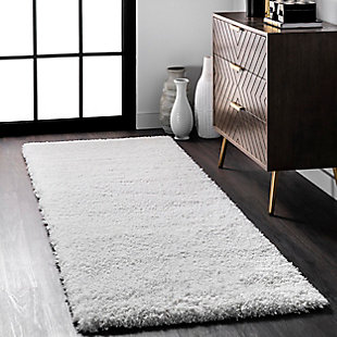 nuLOOM Gynel Contemporary Shag Area Rug, Snow White, rollover