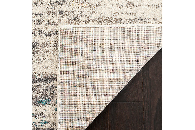 Free-spirited and vibrantly colored, Monaco Collection rugs bring Bohemian-chic flair to folkloric and formal Persian designs. A mix of high and low loop pile is power-loomed of long-wearing polypropylene in classic textures and trendy erased-weave looks.Fiber/finish: polypropylene friese | Backing: 81% jute, 19% latex | Imported | Pile height: 0.30" | Shape: medium rectangle | Construction: power loomed