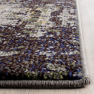 Free-spirited and vibrantly colored, Monaco Collection rugs bring Bohemian-chic flair to folkloric and formal Persian designs. A mix of high and low loop pile is power-loomed of long-wearing polypropylene in classic textures and trendy erased-weave looks.Fiber/finish: polypropylene friese | Backing: 81% jute, 19% latex | Imported | Pile height: 0.30" | Shape: small rectangle | Construction: power loomed