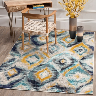 Safavieh Monaco 5'1" x 7'7" Area Rug, Blue/Yellow, rollover