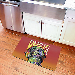 Bungalow Flooring Dean Russo Designs Beagle Love 1'9" x 3' Mat, , rollover