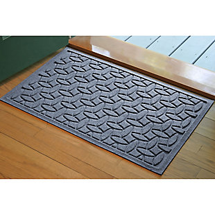 Bungalow Flooring Waterhog Ellipse 2' x 3' Indoor/Outdoor Mat, Bluestone, rollover