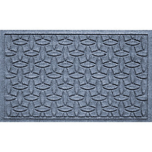 Bungalow Flooring Aqua Shield Ellipse 2' x 3' Indoor/Outdoor Mat, Bluestone, large