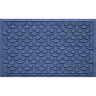 Bungalow Flooring Aqua Shield Ellipse 2' x 3' Indoor/Outdoor Mat, Blue, large